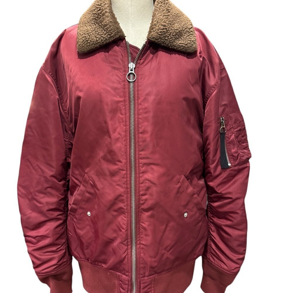 Guy Laroche Men’s Quilted Flight Bomber Jacket – Size Large